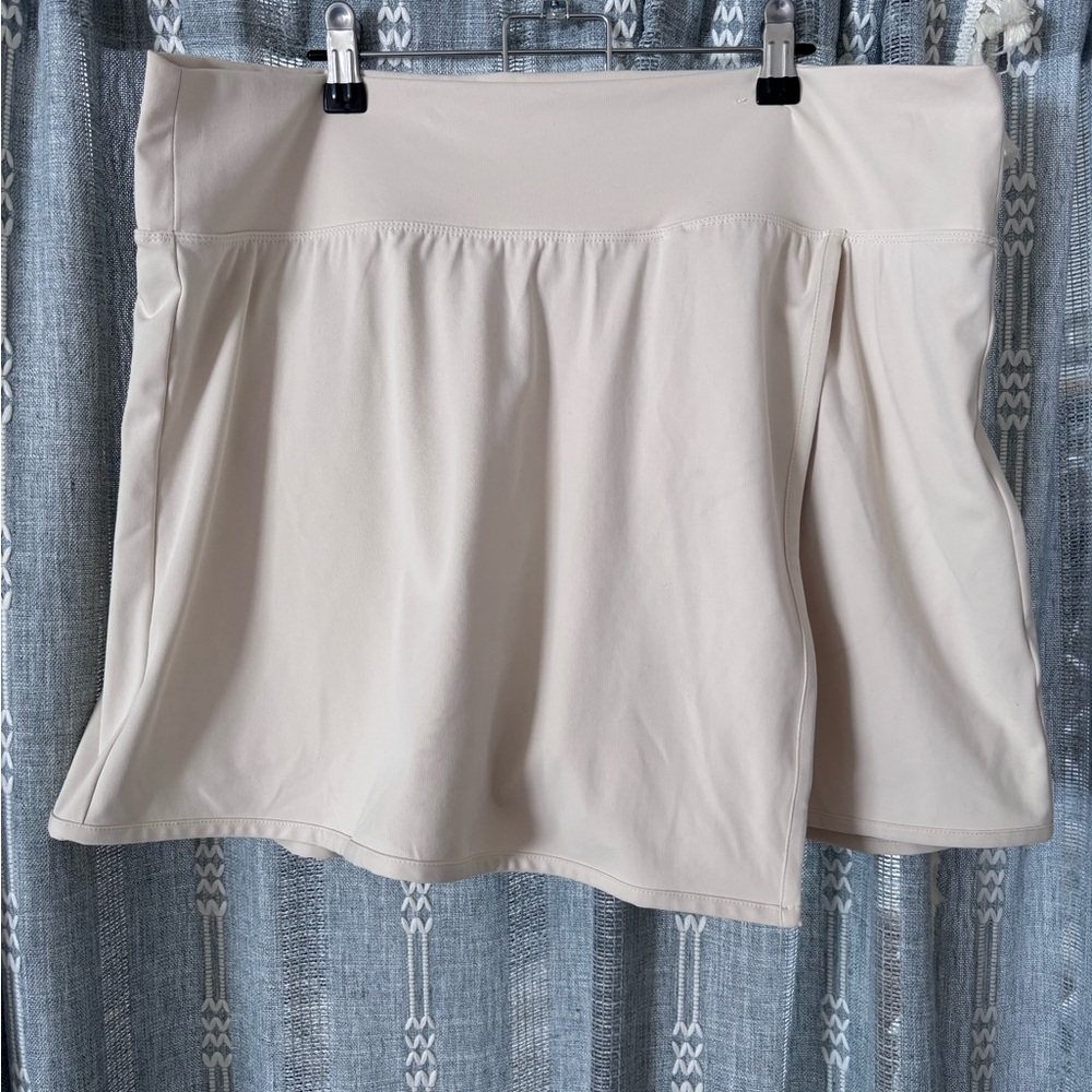 High waisted PowerSoft faux wrap skort